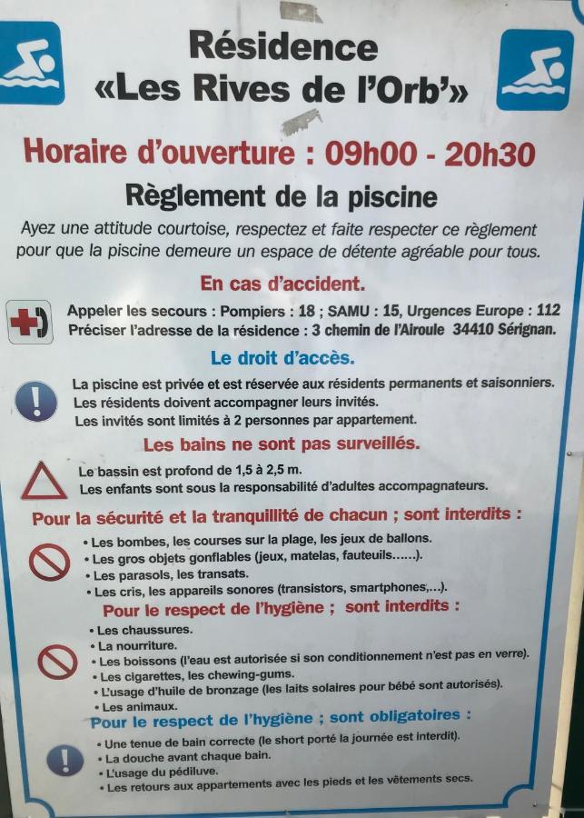 Vacances Avec Piscine Et Entree Autonome Dans Jolie Appartement Jusqu'A 4 Personnes Sérignan Εξωτερικό φωτογραφία